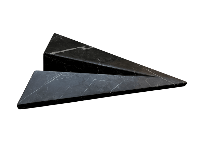 Escultura Avión de Mármol Negro