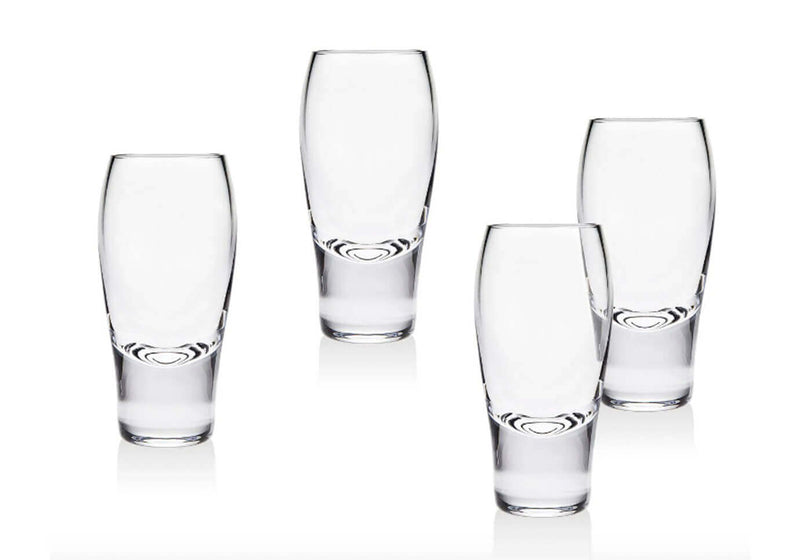 Vaso Tirador de Cristal Abombado 5 Oz - Set de Cuatro