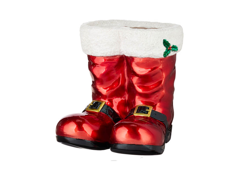 Botas de Santa Resina Roja Brillante – 22 cm