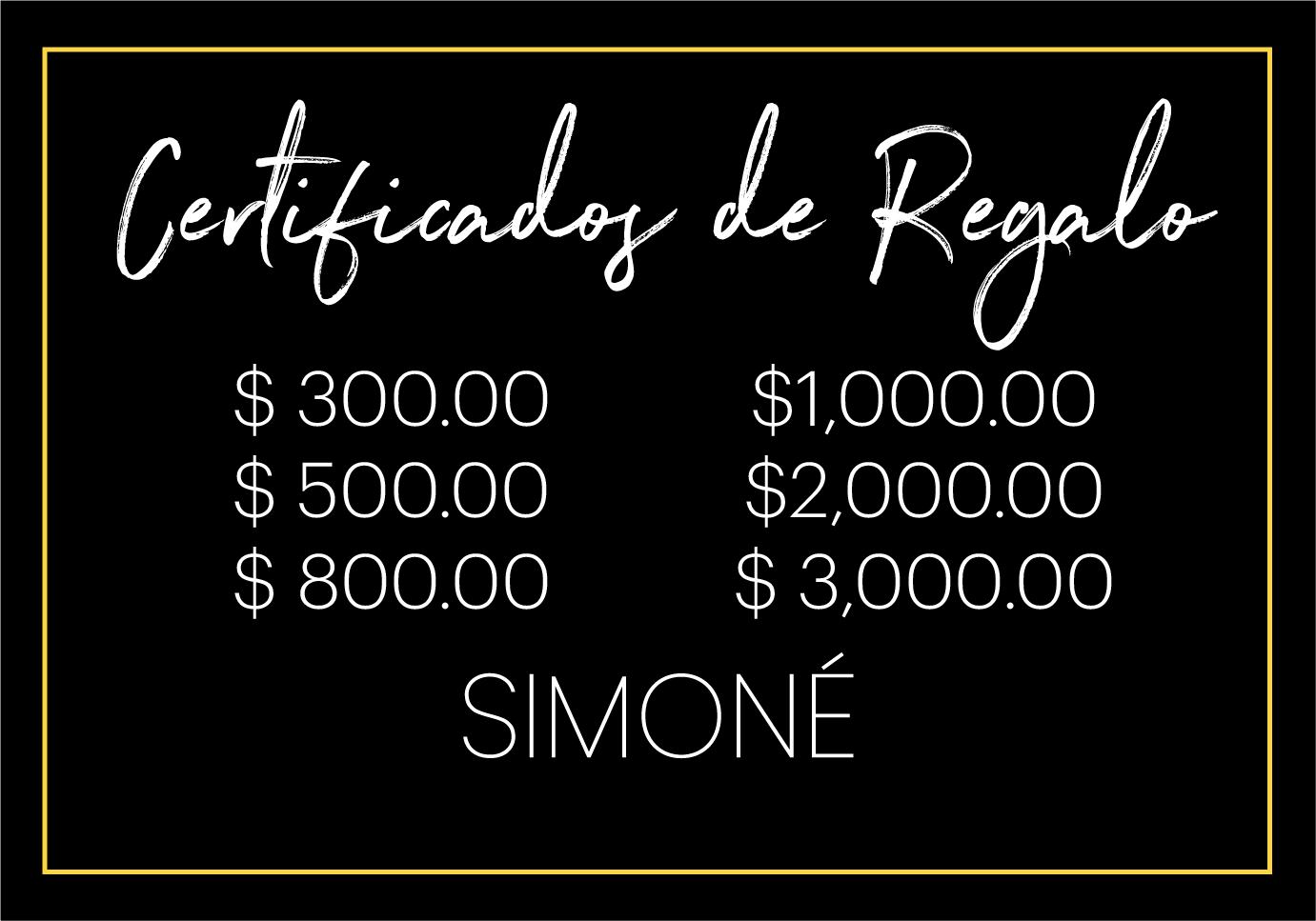 Simoné Gift Card